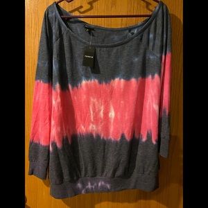 NWT Torrid Long Sleeve top  size 0 (L/12) light sweater wide neck